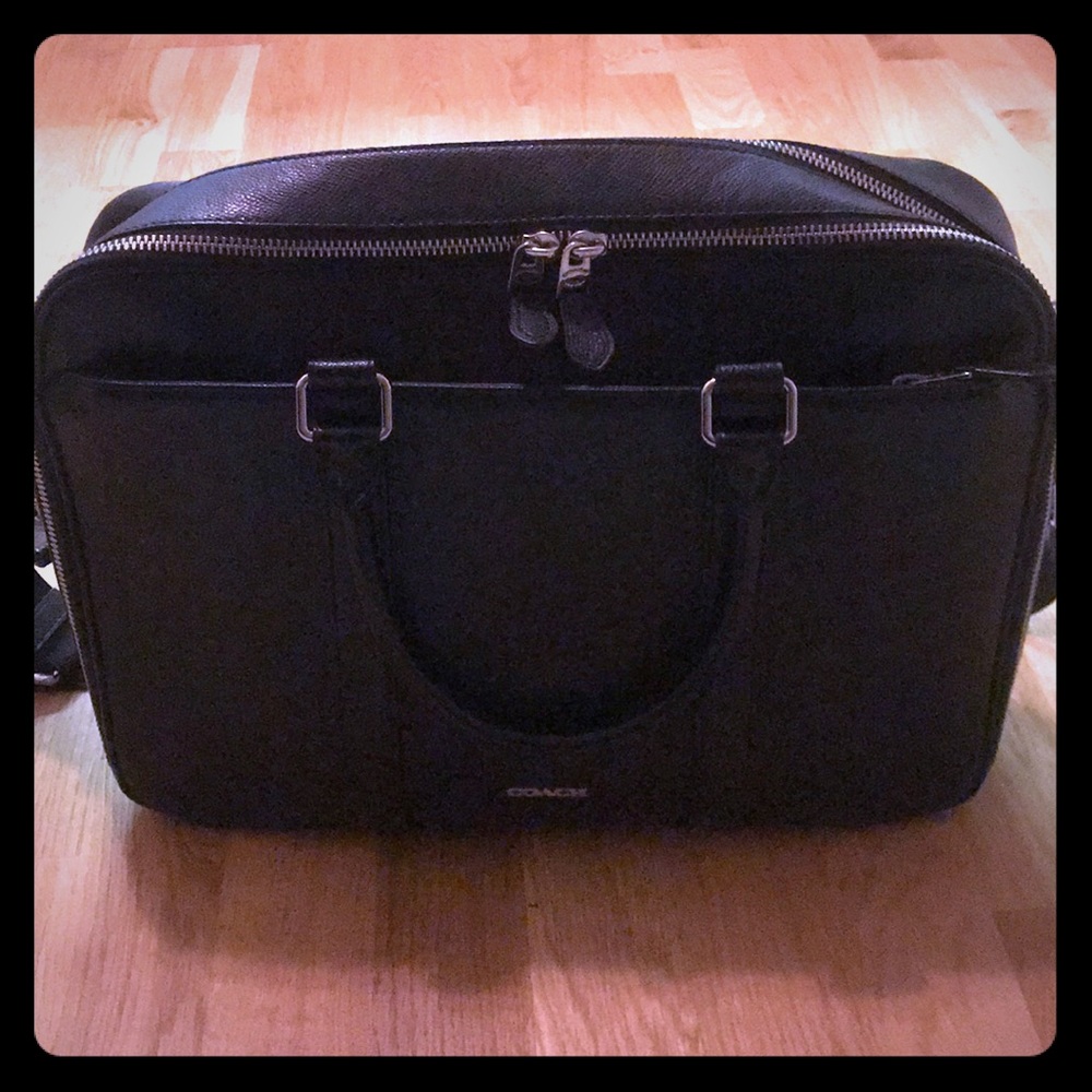 Coach Laptop Bag - Authentic Black Genuine Leather